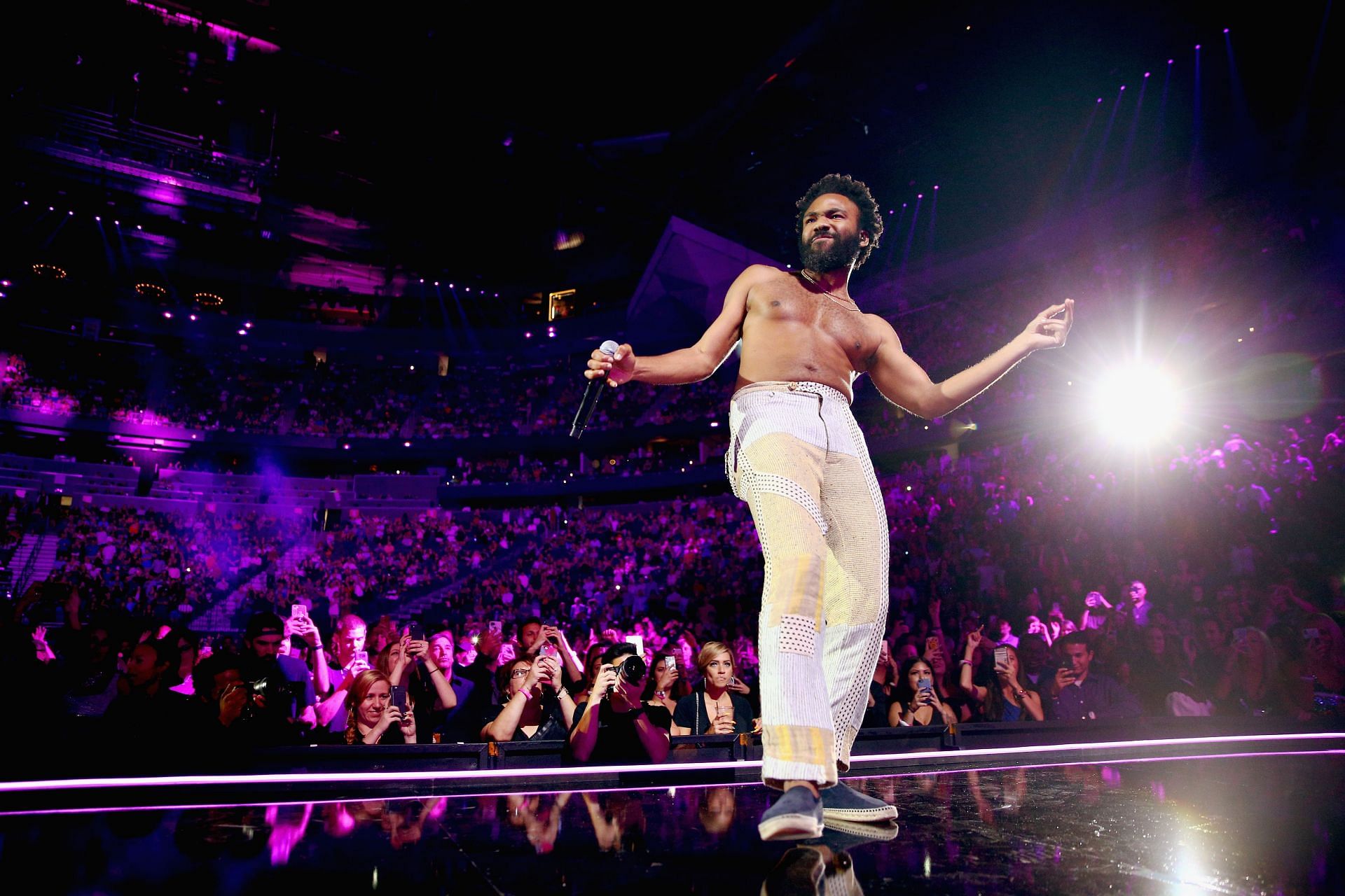 Donald Glover performing as Childish Gambino during the 2018 iHeartRadio Music Festival - Source: Getty